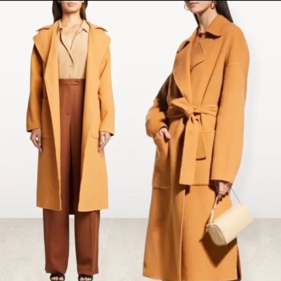 ALC Camel Long Teagan Coat Size 00 (Size US 0-6 equivalent) - Picture 4 of 4